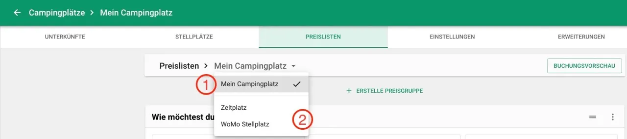 camping preisverwaltung